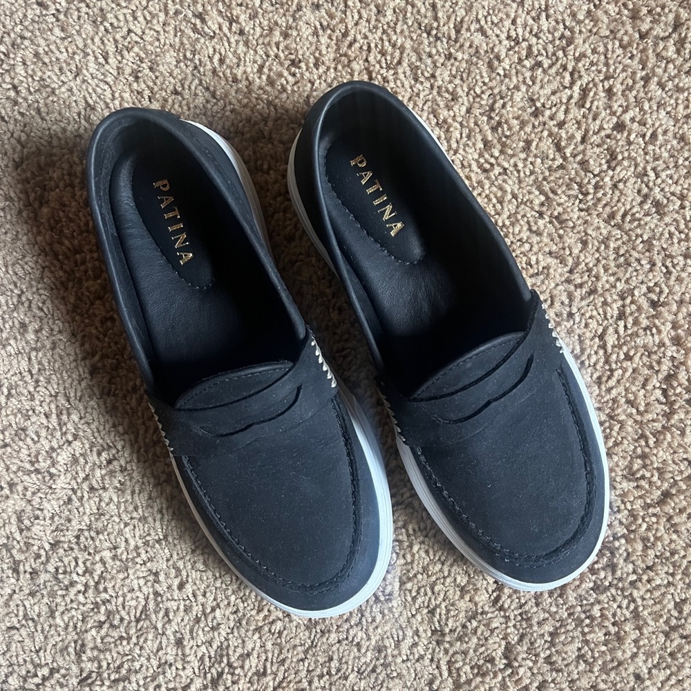 Patina By Portland Zoe Leather Loafer Suede. Never worn. Smoke-free home.